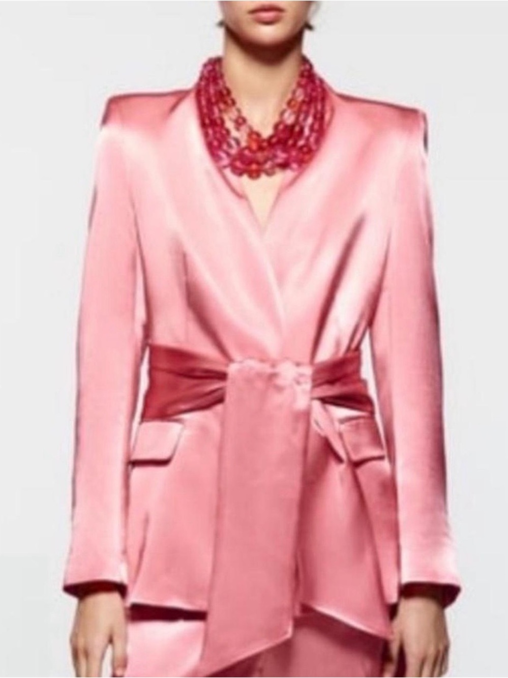 EUC!!! Zara Hot Pink Satin Blazer